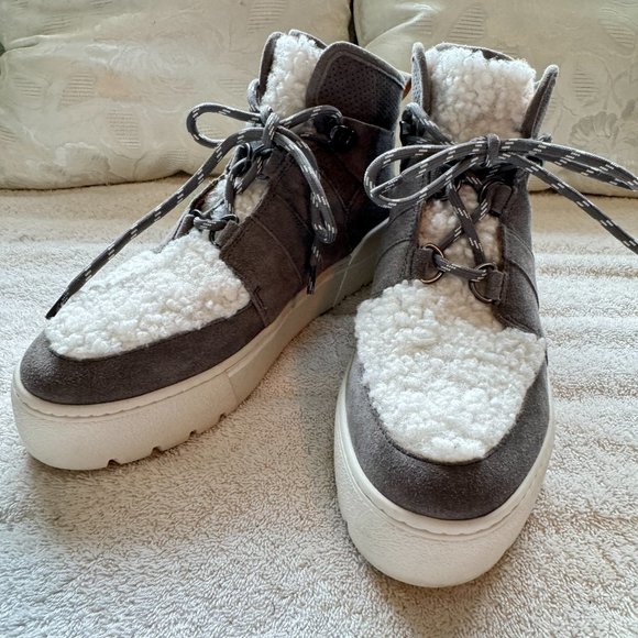 J/SLIDES NYC Nell Shearling High Top Platform Sneaker